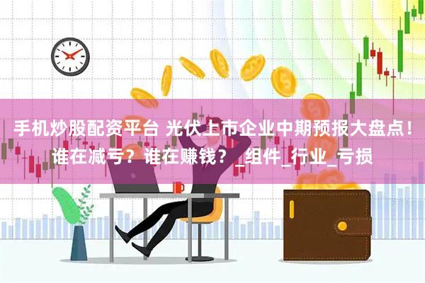 手机炒股配资平台 光伏上市企业中期预报大盘点！谁在减亏？谁在赚钱？_组件_行业_亏损